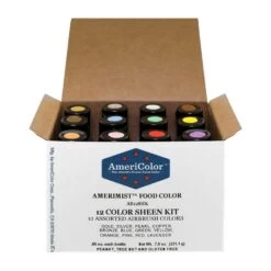 AmeriColor Full Set Of 12 - Sheen AmeriMist Airbrush Colour - 0.65oz Bottles -Wilton Shop americolor full set of 12 sheen amerimist airbrush colour 0 65oz bottles p3427 17875 image