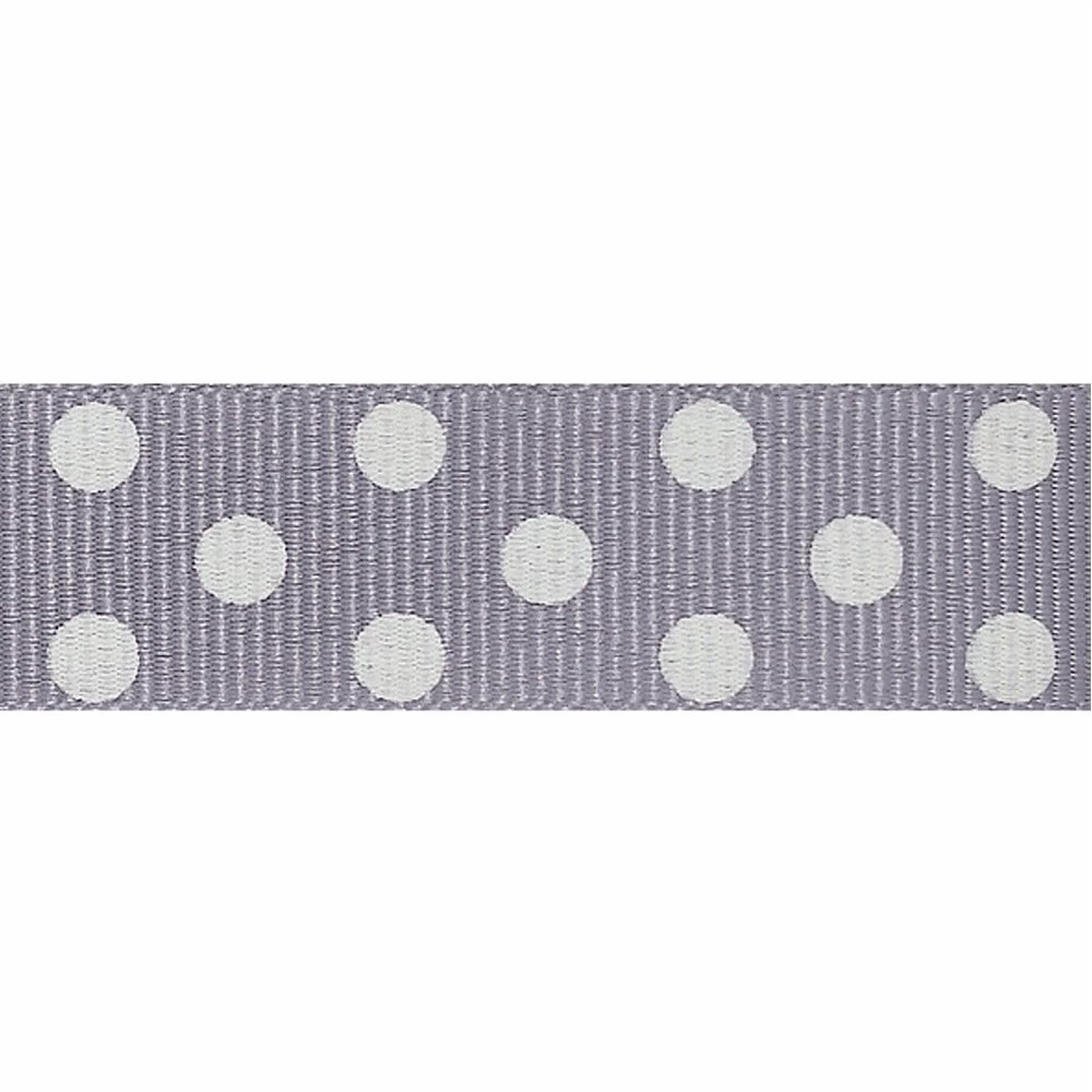 Berisford Ribbon Spotty Grosgrain Grey/Ivory Colour No.10 Ribbon - 15mm x 20M Berisford Ribbon Spotty Grosgrain Grey/Ivory Colour No.10 Ribbon - 15mm X 20M -Wilton Shop berisford ribbon spotty grosgrain grey ivory colour no 10 ribbon 15mm x 20m p13707 47701 image