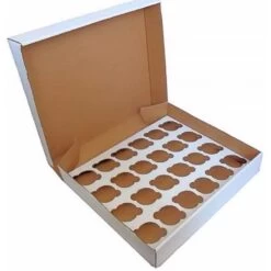 Cake Craft Company 4" Deep - White Heavy Duty Cupcake/Muffin Box - Holds 24 (Pack Of 10) -Wilton Shop cake craft company 4 deep white heavy duty cupcake muffin box holds 24 pack of 10 p2853 13429 image