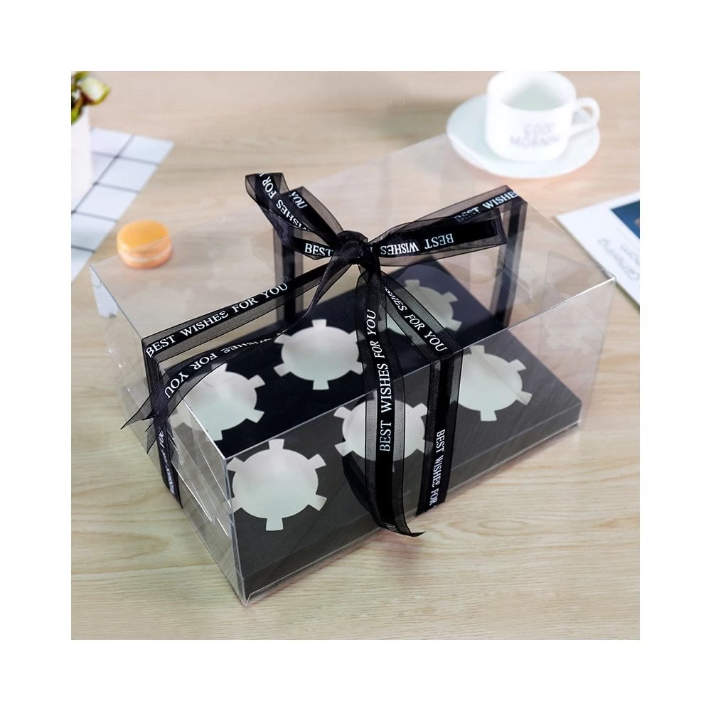 Cake Craft Company Black Deluxe Crystal Transparent Cupcake Boxes - Holds 6 Cake Craft Company Black Deluxe Crystal Transparent Cupcake Boxes - Holds 6 -Wilton Shop cake craft company black deluxe crystal transparent cupcake boxes holds 6 p18614 66371 image