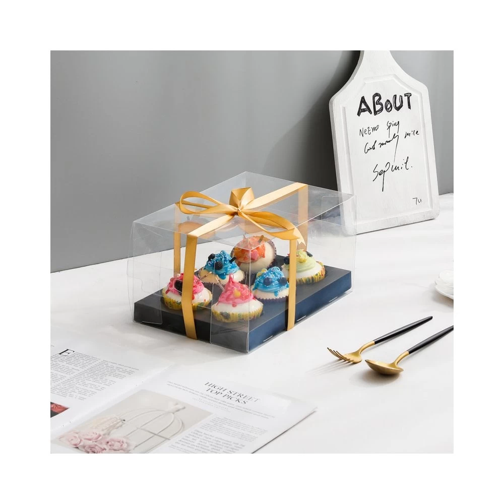 Cake Craft Company Black Deluxe Crystal Transparent Cupcake Boxes - Holds 6 Cake Craft Company Black Deluxe Crystal Transparent Cupcake Boxes - Holds 6 -Wilton Shop cake craft company black deluxe crystal transparent cupcake boxes holds 6 p18614 66373 image