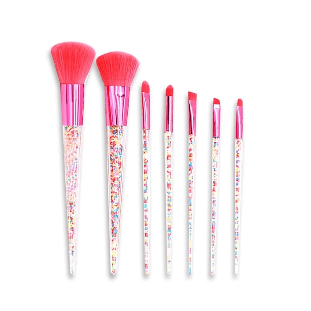 Blush Powder Metallic Hot Pink Brush Set With Sprinkles Inside - Set Of 7 - Ideal For Gift Blush Powder Metallic Hot Pink Brush Set With Sprinkles Inside - Set Of 7 - Ideal For Gift -Wilton Shop cake craft company blush powder metallic hot pink brush set with sprinkles inside set of 7 ideal for gift p11886 42313 image