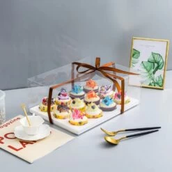 Cake Craft Company White Deluxe Crystal Transparent Cupcake Boxes - Holds 12 -Wilton Shop cake craft company white deluxe crystal transparent cupcake boxes holds 12 p18619 66418 image