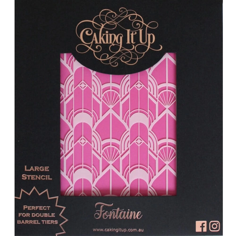 Caking It Up Fontaine - Cake Stencil by Karen Reeves Caking It Up Fontaine - Cake Stencil By Karen Reeves -Wilton Shop caking it up fontaine cake stencil by karen reeves p16050 55880 image