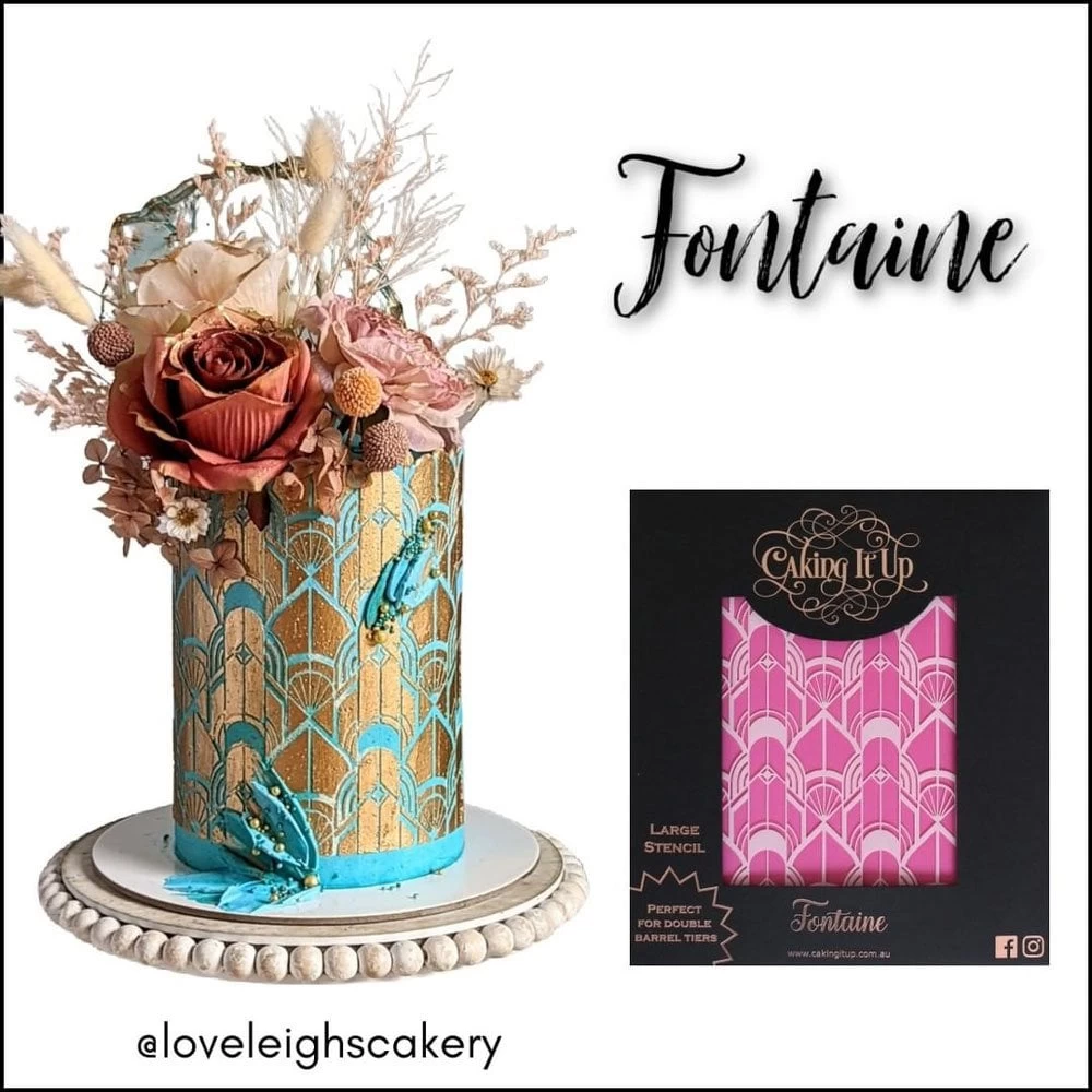 Caking It Up Fontaine - Cake Stencil by Karen Reeves Caking It Up Fontaine - Cake Stencil By Karen Reeves -Wilton Shop caking it up fontaine cake stencil by karen reeves p16050 56001 image