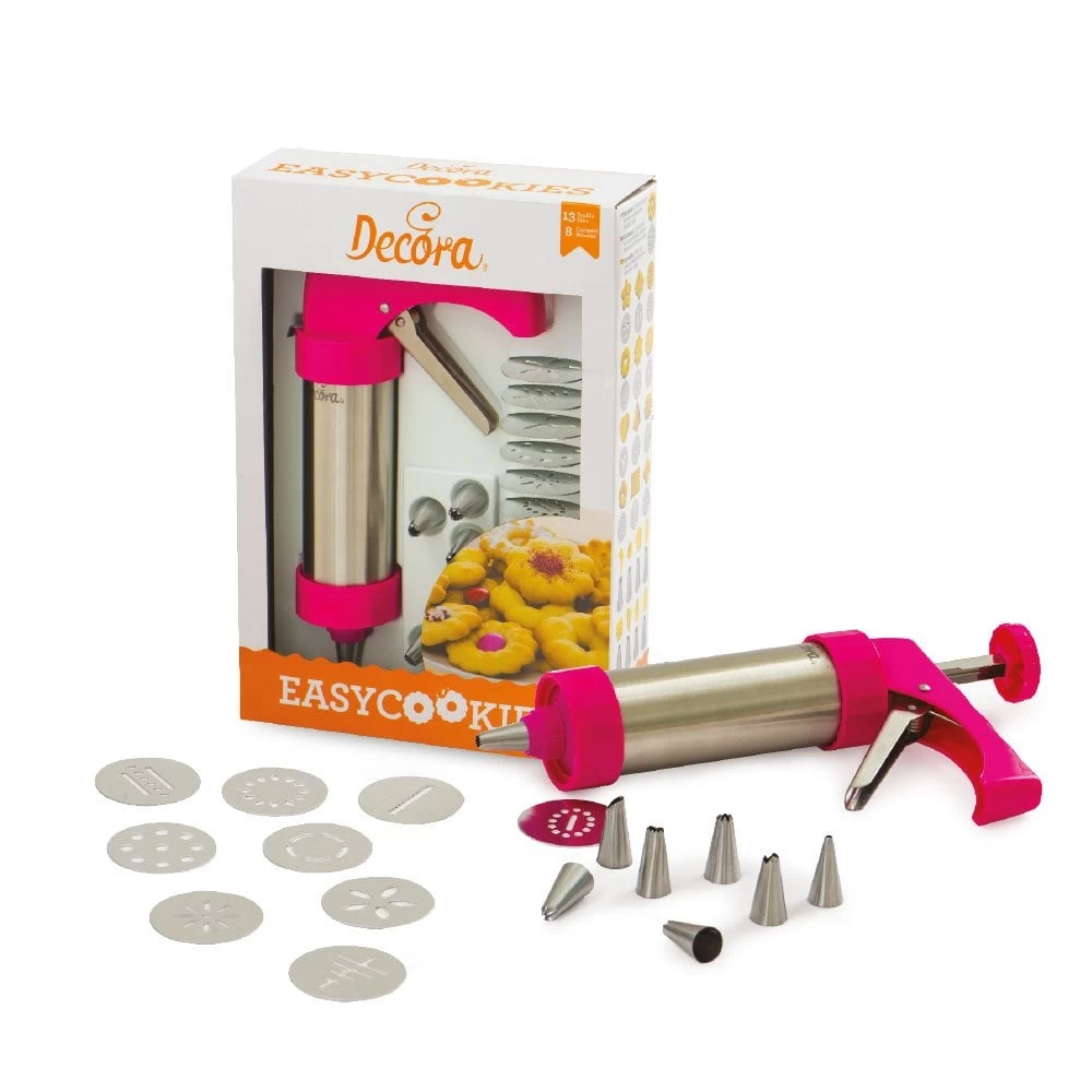 Decora Cookie Press with pattern discs and nozzles Decora Cookie Press With Pattern Discs And Nozzles -Wilton Shop decora cookie press with pattern discs and nozzles p6435 27351 image