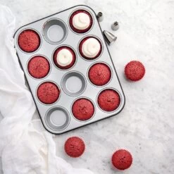 Decora Cupcake/Muffin Pan Of 12, Non-Stick Steel -Wilton Shop decora cupcake muffin pan of 12 non stick steel p4819 26937 image