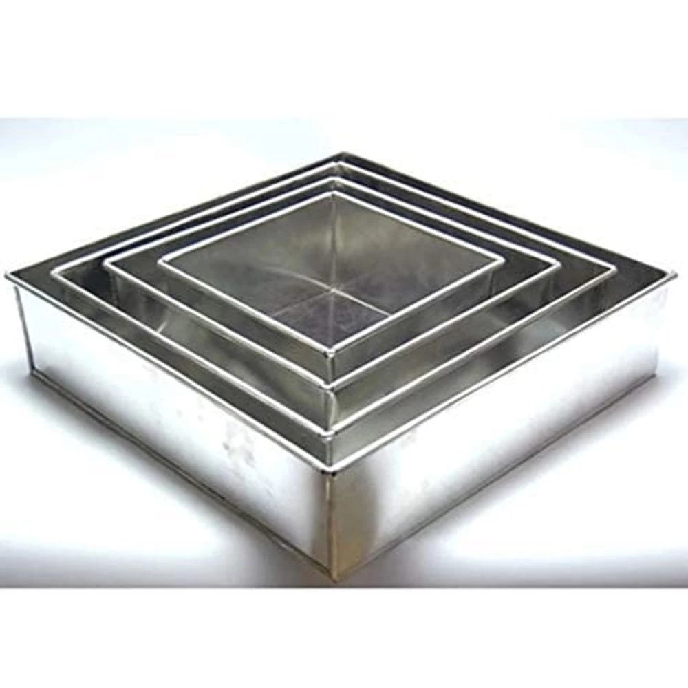 Eurotins 4 Tier Square 3" Deep Cake Tins ( 6 , 8 , 10 , 12 ) - Set Of 4 Eurotins 4 Tier Square 3" Deep Cake Tins ( 6 , 8 , 10 , 12 ) - Set Of 4 -Wilton Shop eurotins 4 tier square 3 deep cake tins 6 8 10 12 set of 4 p9496 36491 image