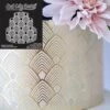 Evil Cake Genius Acrylic Cake Stencil - Art Deco Feather