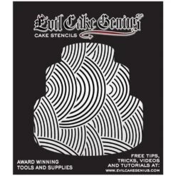 Evil Cake Genius Acrylic Cake Stencil - Linear Arcs -Wilton Shop evil cake genius acrylic cake stencil linear arcs p16553 57997 image
