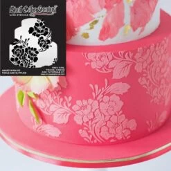 Evil Cake Genius Acrylic Cake Stencil - Rose Lace -Wilton Shop evil cake genius acrylic cake stencil rose lace p16576 58120 image
