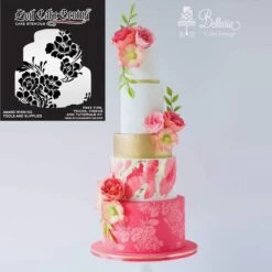 Evil Cake Genius Acrylic Cake Stencil - Rose Lace -Wilton Shop evil cake genius acrylic cake stencil rose lace p16576 58121 image
