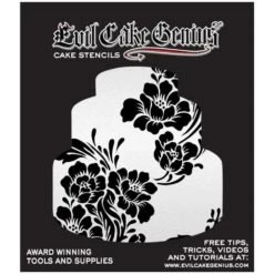 Evil Cake Genius Acrylic Cake Stencil - Rose Lace -Wilton Shop evil cake genius acrylic cake stencil rose lace p16576 58122 image