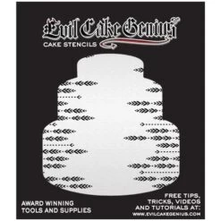 Evil Cake Genius Acrylic Cake Stencil - Wisteria Border -Wilton Shop evil cake genius acrylic cake stencil wisteria border p16574 58108 image