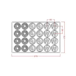 Implast Doughnut Assorted - Polycarbonate Chocolate Mould -Wilton Shop implast doughnut assorted polycarbonate chocolate mould p17116 61094 image