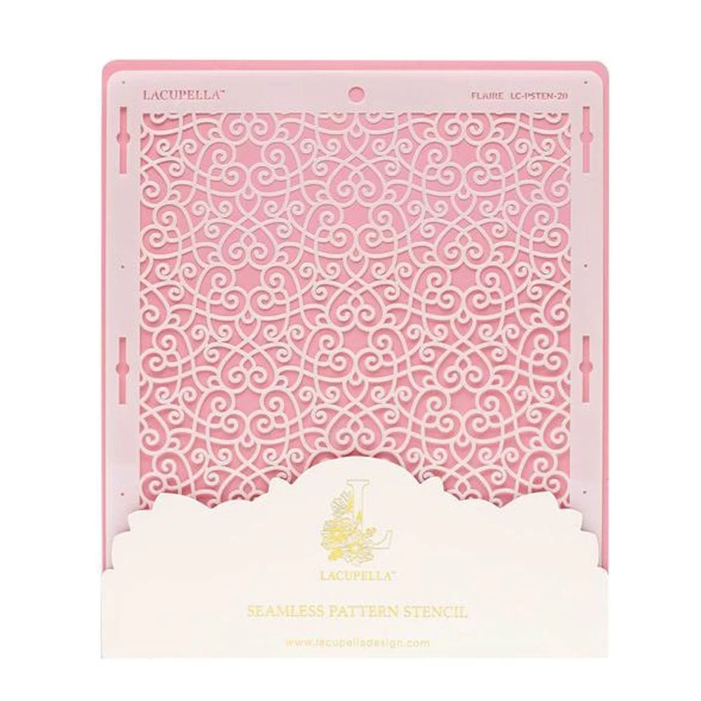 Lacupella Seamless Pattern Cake Stencil - FLAIRE Lacupella Seamless Pattern Cake Stencil - FLAIRE -Wilton Shop lacupella seamless pattern cake stencil flaire p13374 46634 image