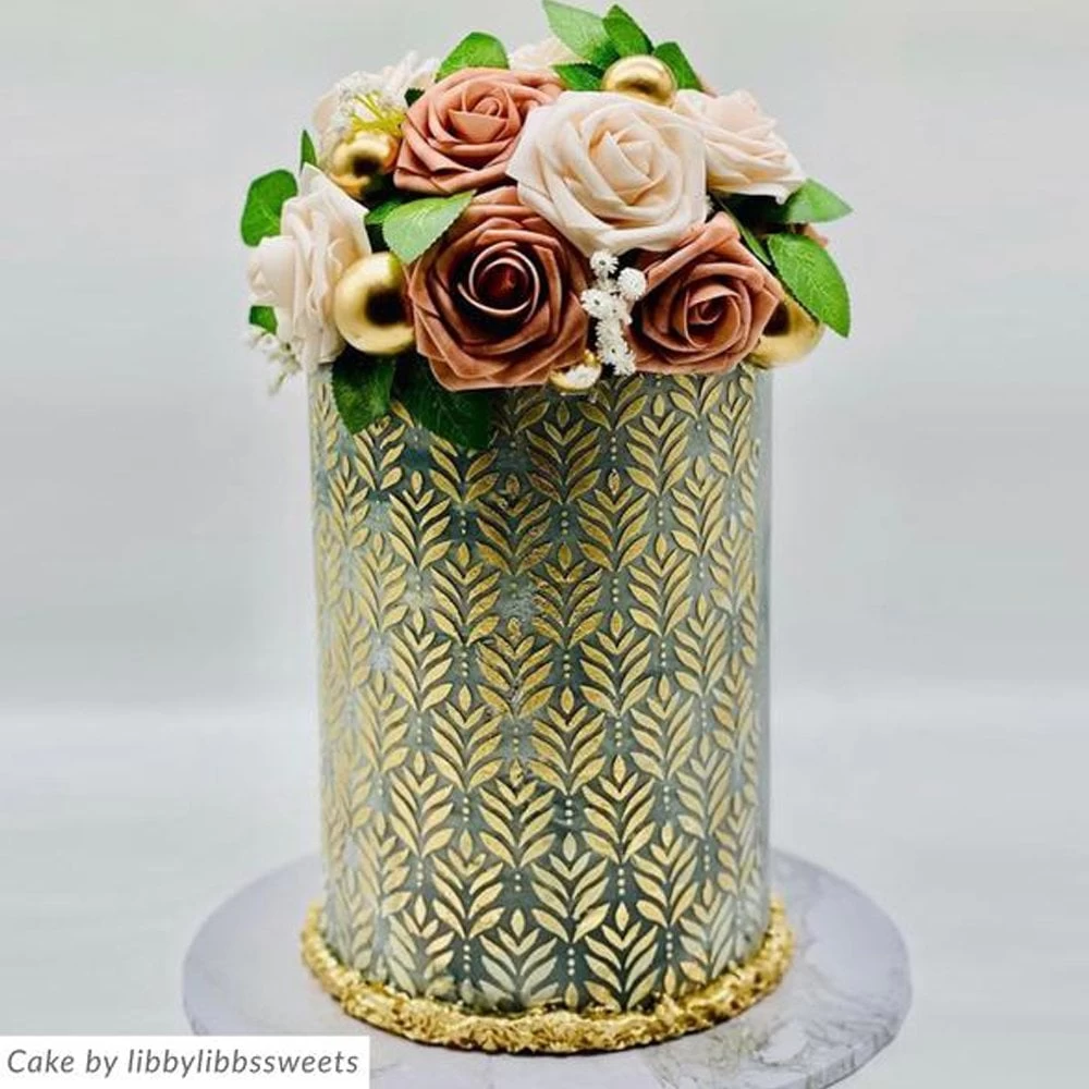 Lacupella Seamless Pattern Cake Stencil -PADDI Lacupella Seamless Pattern Cake Stencil -PADDI -Wilton Shop lacupella seamless pattern cake stencil paddi p13372 46619 image