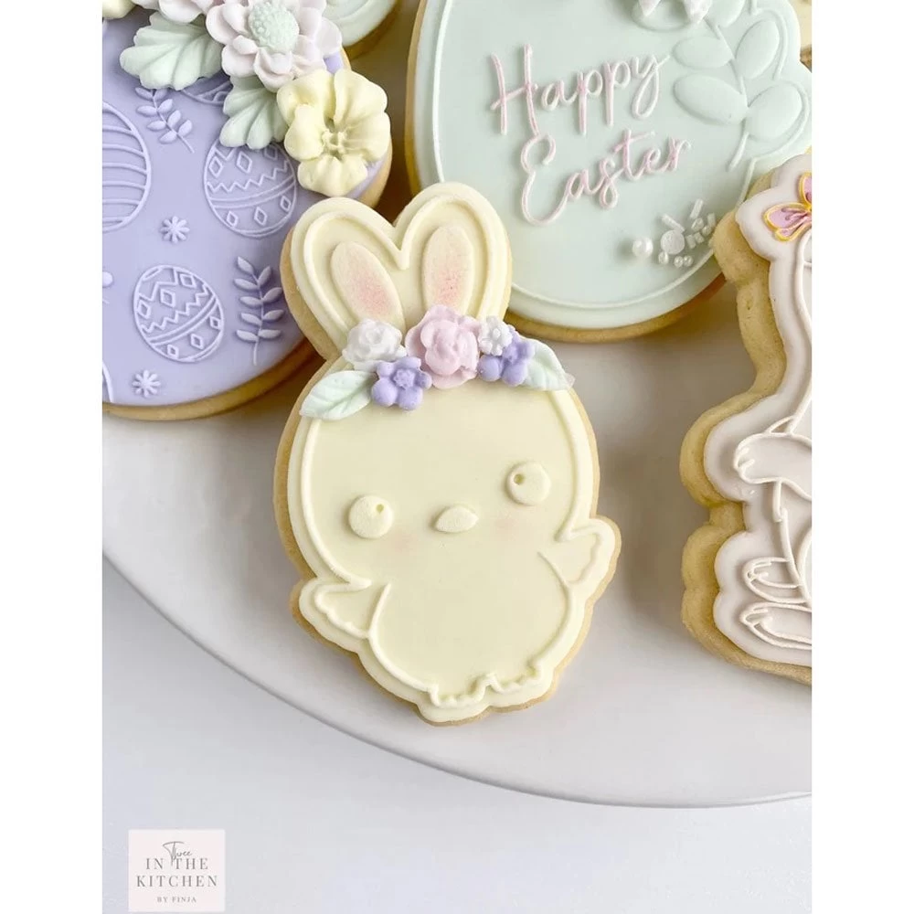 Oh My Cookie Chick bunny ears Cookie Stamp + cookie cutter Oh My Cookie Chick Bunny Ears Cookie Stamp + Cookie Cutter -Wilton Shop oh my cookie chick bunny ears cookie cutter p17152 61319 image