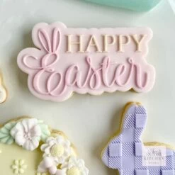 Oh My Cookie Happy Easter Cookie Stamp + Cookie Cutter -Wilton Shop oh my cookie happy easter cookie cutter p17155 61327 image