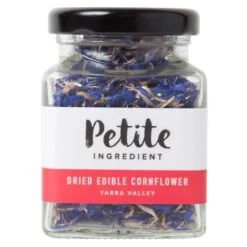 Petite Ingredient Dried Organic Edible Cornflower Blue (Jar)