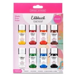 Sweet Sticks Edible Art Decorative Paint - Primary Pack Of 8