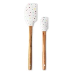 Sweetapolita Wooden Hand Silicone Spatula Bundle - Magic Medley In Frosting White - Set Of 2 - 1 X Large (12") & 1 X Small (9.5") -Wilton Shop sweetapolita wooden hand silicone spatula bundle magic medley in frosting white set of 2 1 x large 12 1 x small 9 5 p11504 41479 image