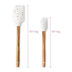 Sweetapolita Wooden Hand Silicone Spatula Bundle - Magic Medley In Frosting White - Set Of 2 - 1 X Large (12") & 1 X Small (9.5") -Wilton Shop sweetapolita wooden hand silicone spatula bundle magic medley in frosting white set of 2 1 x large 12 1 x small 9 5 p11504 41481 image